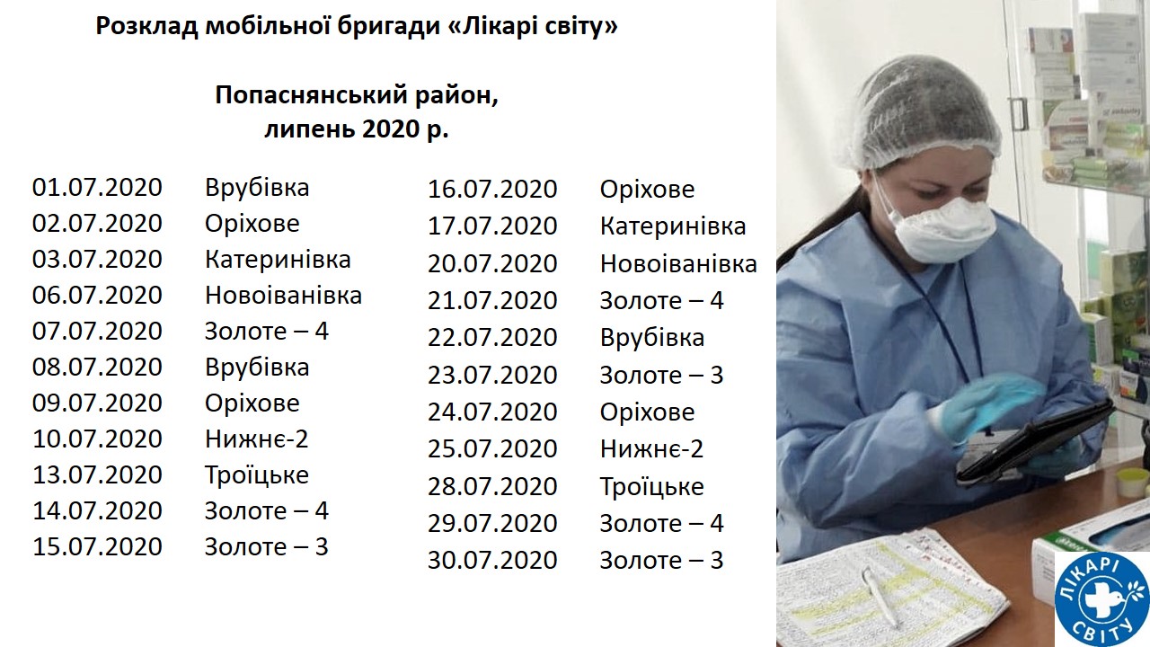 Жители Донбасса смогут воспользоваться услугами мобильных бригад "Врачей мира"