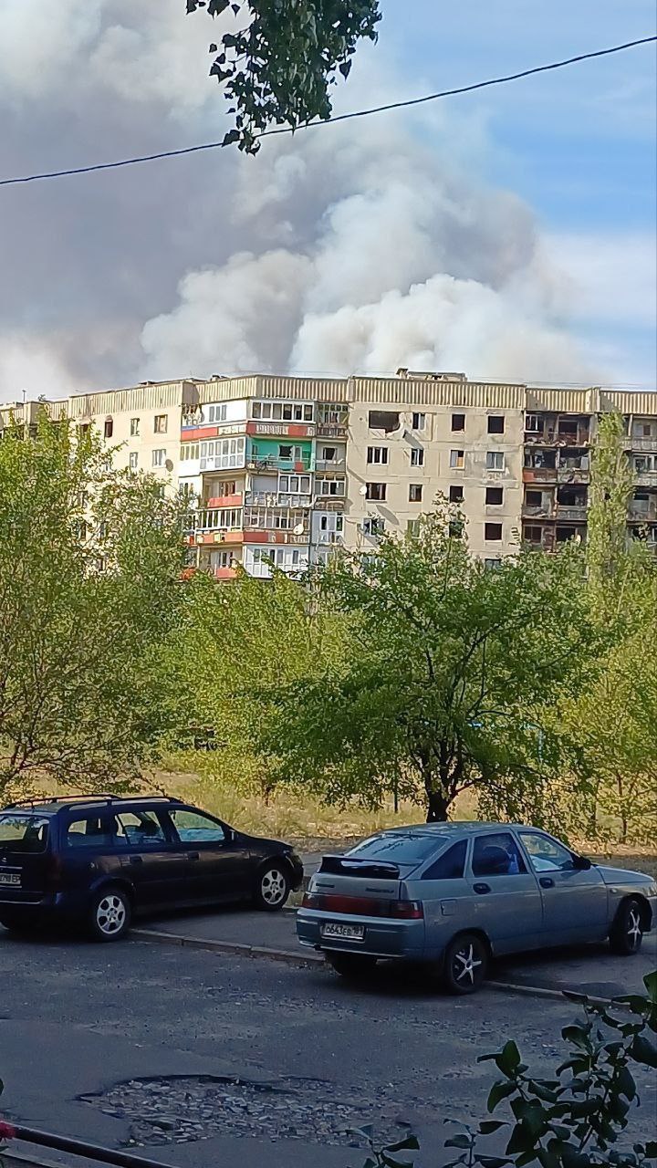 Пожары возле оккупированного Северодонецка